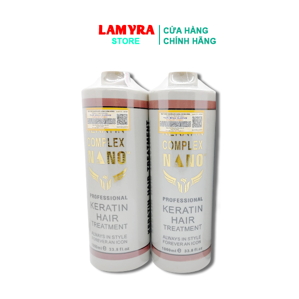 Kem ủ tóc keratin complex nano 1000ml - ủ tóc phục hồi keratin siêu mềm mượt lamyra