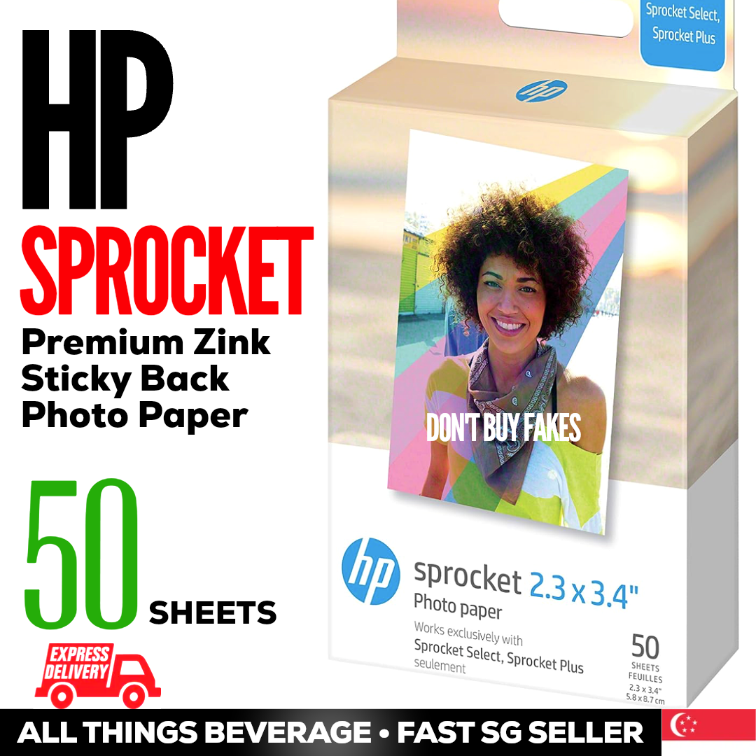 HP Sprocket 2.3 x 3.4 Premium Zink Sticky Back Photo Paper 20