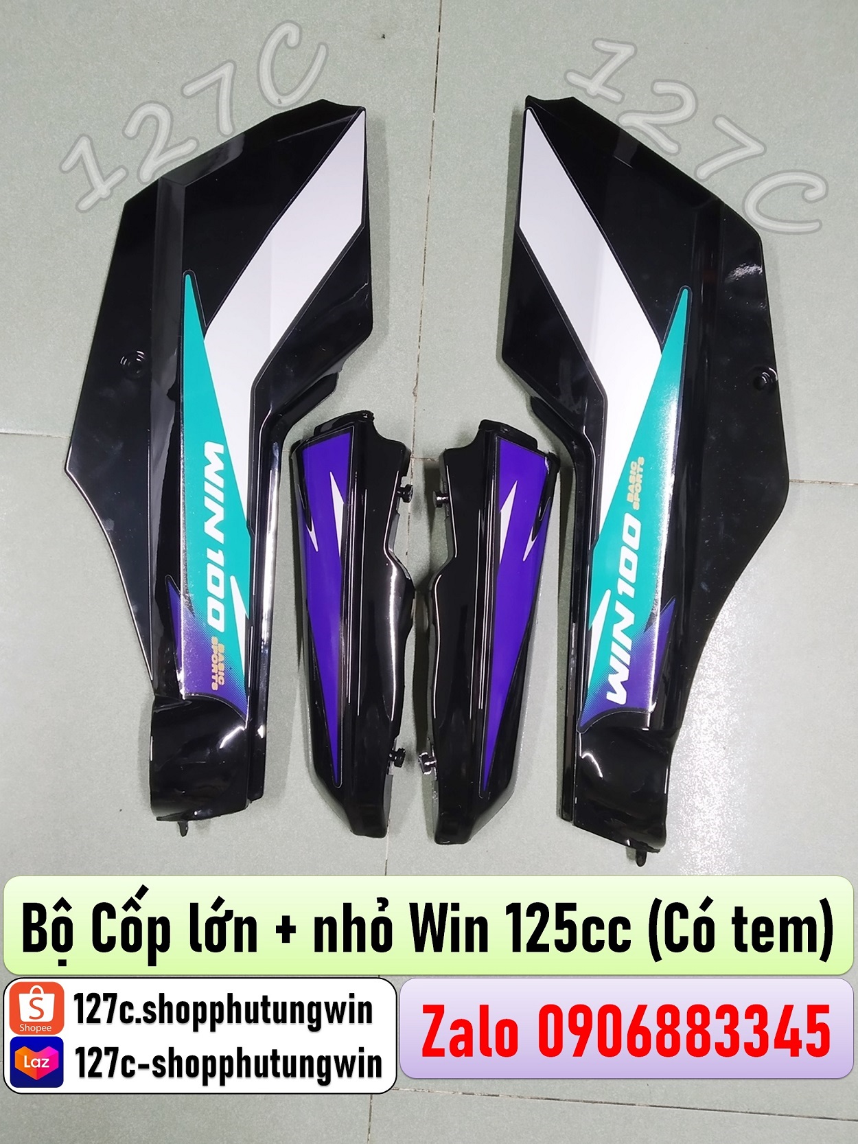 Bộ cốp lớn + nhỏ win 125cc