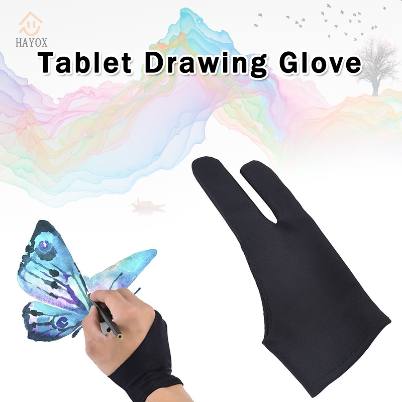 Drawing Glove G05 Artist Glove for Drawing Tablet Digital Art Glove for Right Handed and Left Handed Free size, Women's, Size: One size, Black