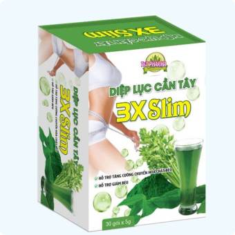 Diệp Lục Cần Tây 3X Slim- Hỗ Trợ Giảm Béo,Làm Đẹp Da,Hỗ Trợ Thải Độc Gan, Phòng Chống Ung Thư, Giảm Mỡ Máu
