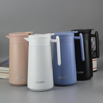 Bình giữ nhiệt ẸNJOY 800ml kiểu nhật bản có tay cầm inox 304 chất lượng tốt -  ly uống trà -  - binh giư nhiet inox - ly giu nhiet inox