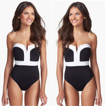 Cherful655 Đồ Bơi Nữ Một Mảnh, Áo Tắm Không Dây Monokini, Bikini Độn Nâng Ngực Đi Biển