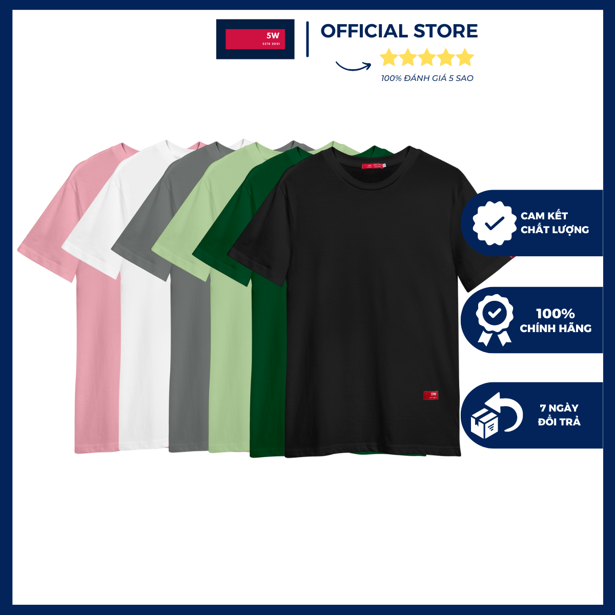 Áo thun unisex bigsize tay lỡ chất liệu cotton form trơn đen trắng nhiều màu dành cho nam nữ basic tee 5W - AT01
