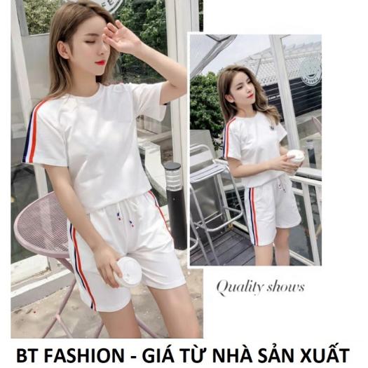 Đồ Bộ Ngủ Mặc Nhà Áo Thun Nữ + Quần Đùi Sọt Thể Thao Thời Trang Mới - BT Fashion (ĐN003)