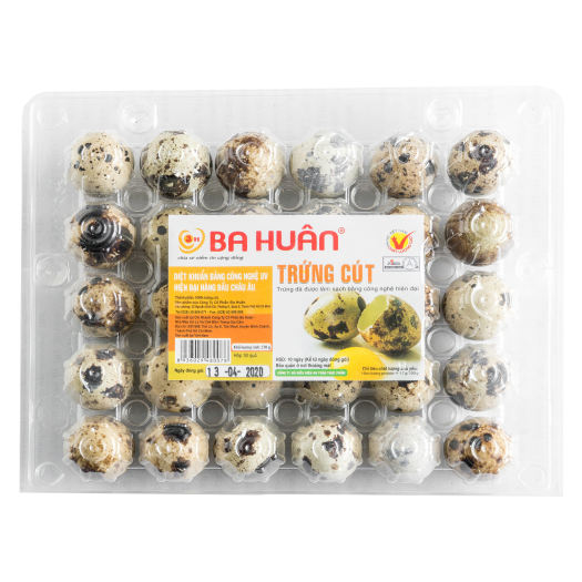 Trứng cút Ba Huân hộp 30 quả