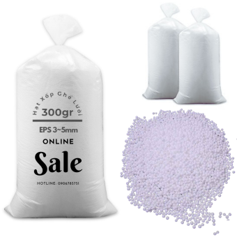 Hạt Xốp Ghế Lười 3ii Home 300gr EPS 3mm 5mm Màu Trắng Được Khử Mùi An Toàn Cho Sức Khỏe VàThân Thiện Với Môi Trường