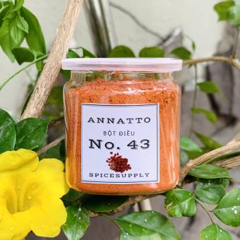 Hũ 120ml Annatto Powder - Bột Điều Nguyên Chất Màu Gạch Tôm Đỏ 100% Tự Nhiên