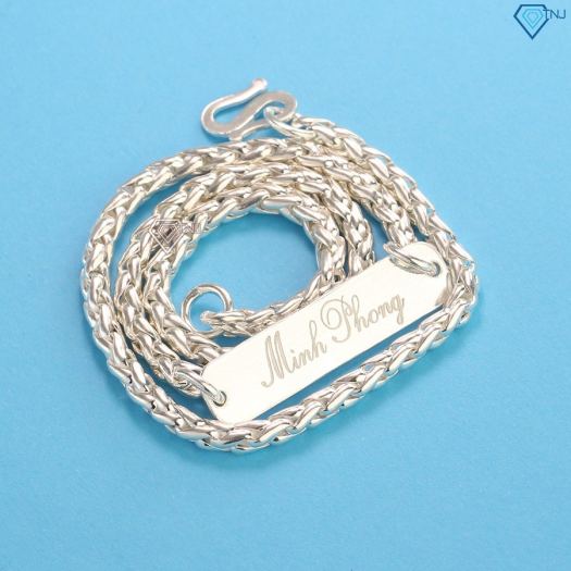 Vòng cổ bạc khắc tên cho bé DTA0008 - Trang Sức TNJ