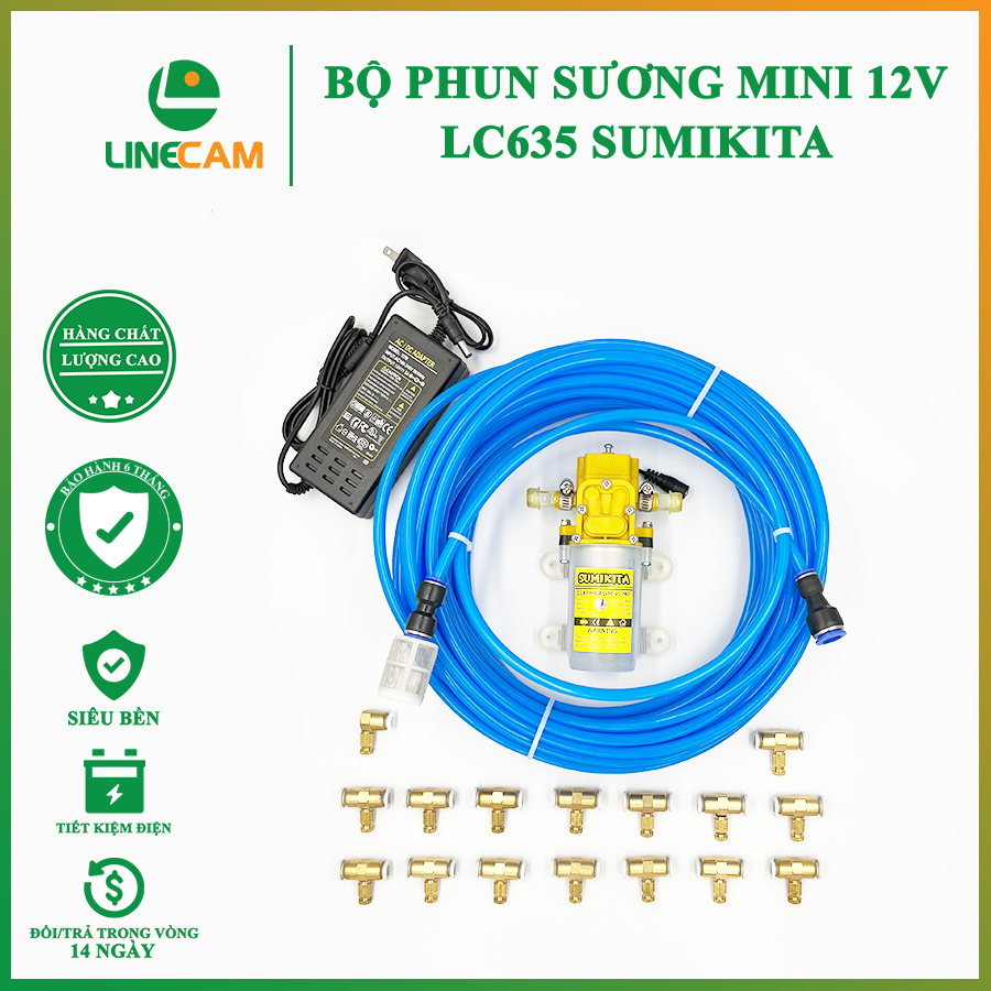 Hệ thống Phun Sương Tưới Cây , tạo ẩm , làm mát nhà , quán cà phê gồm 10 Béc Bằng Đồng Cao Cấp kèm 15m Dây và đầy đủ phụ kiện - HÀNG CHẤT LƯỢNG CAO