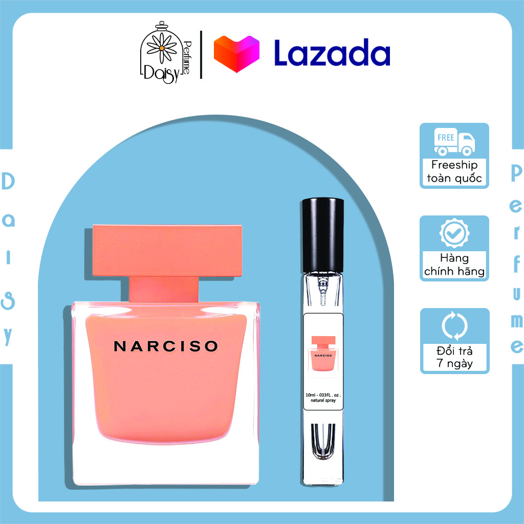 Nước hoa nữ Narciso Ambree edp 5ml/ 10ml/ 20ml thơm lâu mùi hương gợi cảm, lôi cuốn, tinh tế sử dụng quanh năm Daisy Perfume