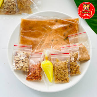 Bánh tráng bơ cuộn thập cẩm chà bông 💖TIGER FOOD💖 Bánh tráng dẻo full topping 7 món siêu ngon - Đồ ăn vặt sài gòn