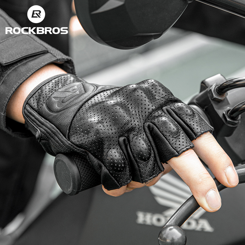 Full finger clearance leather motorcycle gloves