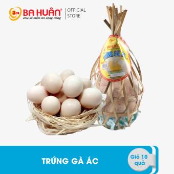 Trứng Gà Ác Ba Huân giỏ 10 quả