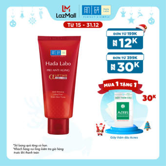 Kem rửa mặt dưỡng chuyên biệt chống lão hóa Hada Labo Pro Anti Aging Cleanser 80g