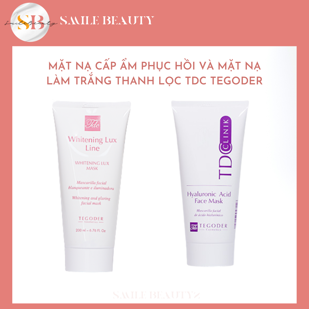 Mặt nạ cấp ẩm phục hồi và mặt nạ làm trắng thanh lọc tdc tegoder