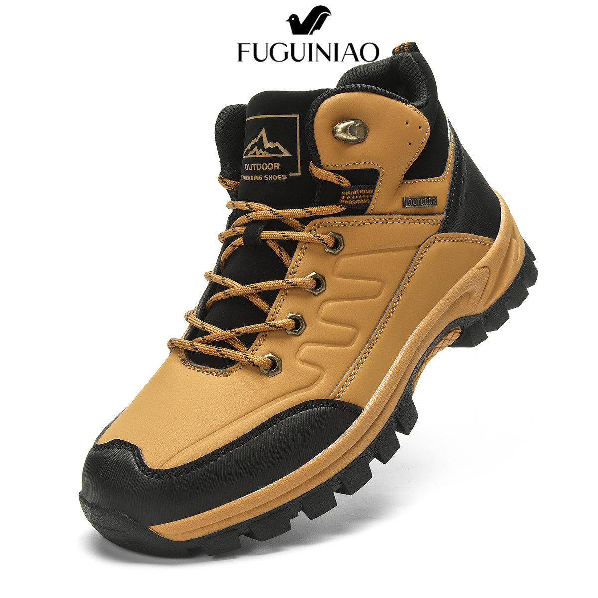 Fuguiniao 2022 New Hiking Shoes Men Winter Boots Trekking Outdoor Climbing Mountain Shoes Sneakers Waterproof Sport Shoes Big Size 39-46（Free Shipping） ราคา 778 บาท*ส่งฟรี