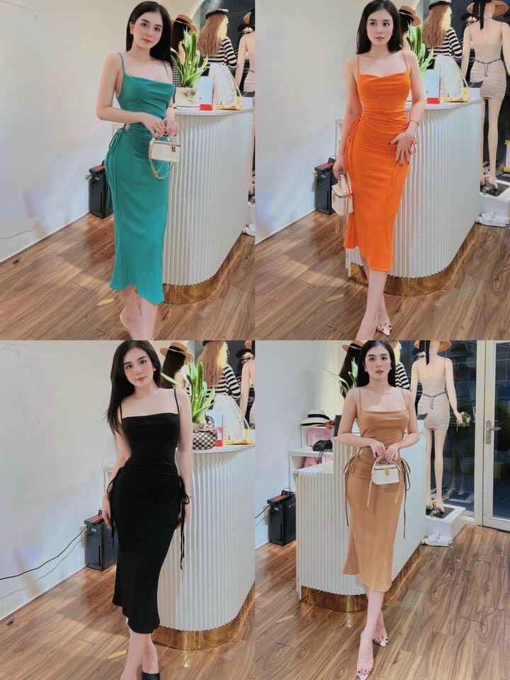 [HCM](giá rẻ bất ngờ) Đầm body trơn có may kèm mod ngực cực xinh siêu sịn sò.