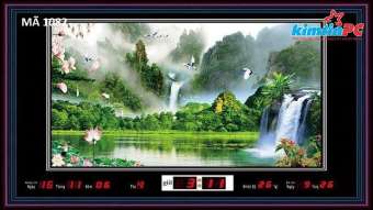 Lịch vạn niên điện tử - Tranh cảnh – cao 36cm dài 59cm – mã 1082