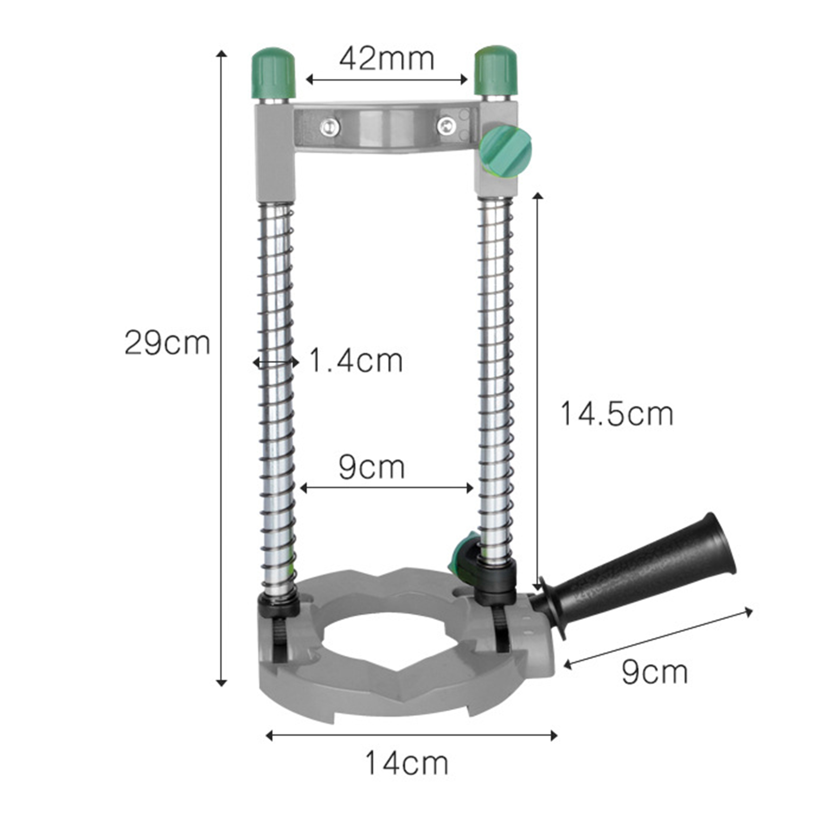 มุมมองเพิ่มเติมของสินค้า 【เก็บเงินปลายทาง】 Alloy Drill Stand Multi-Angle Drill Guide Attachment Adjle Electric Drill Holder Woodworking Tool แท่นเจาะไฟฟ้า แท่นยึดอเนกประสงค์ แท่นจับสว่านอเนกประสงค์