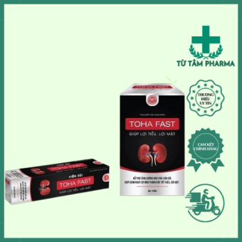 Viên Sủi Toha Fast Hỗ Trợ Điều Trị Sỏi Mật, Sỏi Tiết Niệu, Giúp Lợi Tiểu, Lợi Mật - Tuýp 20 Viên - Từ Tâm Pharma
