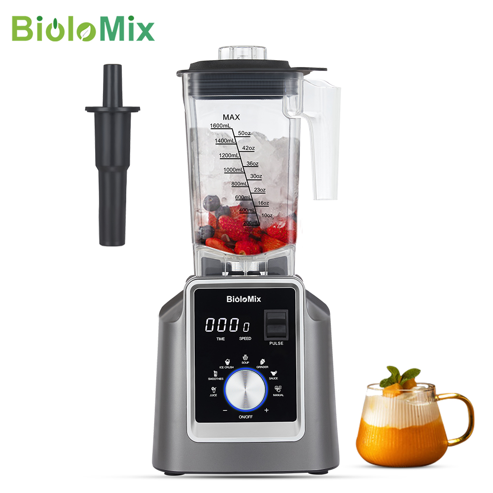 BioloMix 1200W 4-in-1 Immersion Hand Stick Blender Mixer Vegetable Meat  Grinder 800ml Chopper Whisk 600ml Smoothie Cup