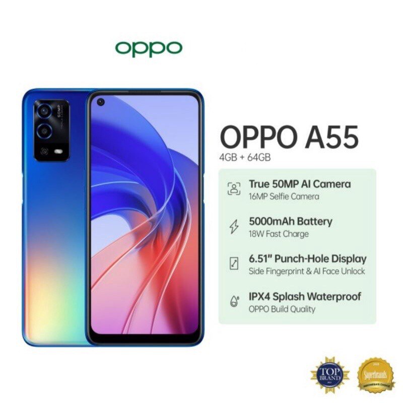 spek oppo a55 ram 4