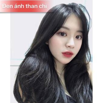 Kem nhuộm tóc màu Đen ánh than chì – Blinkhair, tặng kèm trợ nhuộm và gang tay