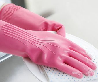 Găng Tay Rửa Chén Giặt Đồ Cao Su Cầu Vồng