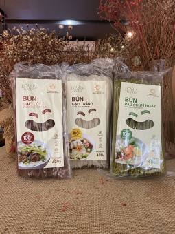 Bún Gạo Trắng | Gạo Lứt | Gạo Rau Chùm Ngây Hoa Sữa 400g