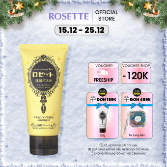 Sữa Rửa Mặt Làm Sáng Da Rosette Face Wash Pasta Ghassoul Bright 120g