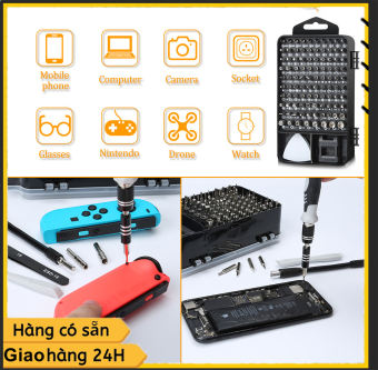 Bộ tua vít mini Vasta 115 đa năng màu xanh bằng thép hợp kim để sửa chữa điện thoại laptop camera máy tính