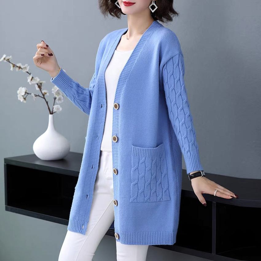 Áo len cardigan dáng dài len mềm phong cách Hàn Quốc- NAZA BAG