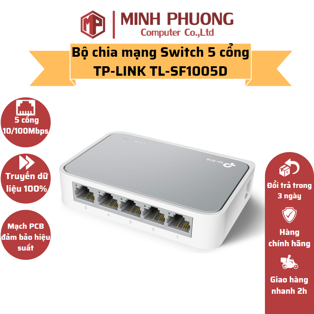 Bộ Chia Mạng Switch 5 cổng TP-LINK TL-SF1005D 10/100Mbps