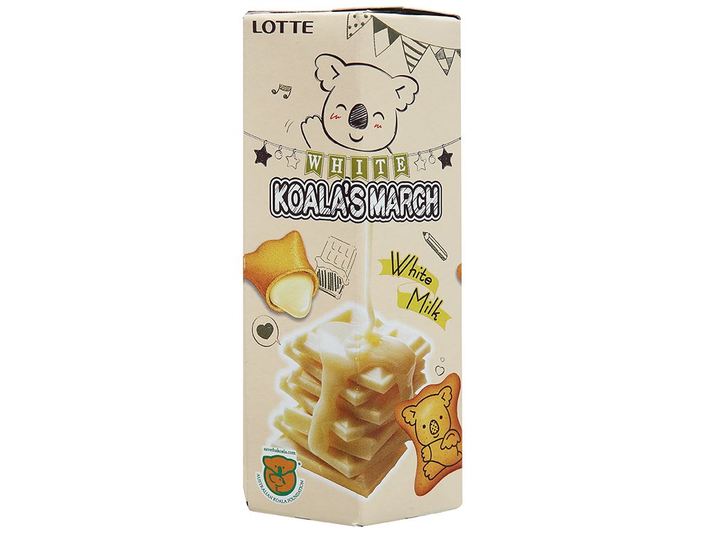 Thanh Hoá - Bánh gấu nhân socola trắng Lotte Koala's March hộp 37g