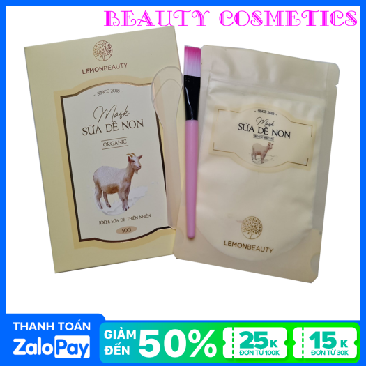 Mặt Nạ Sữa Dê Non LEMON MASK - Hộp 50 Gram