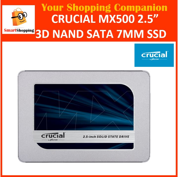 Crucial Mx500 1Tb 2.5 Inch Ssd 7Mm 3D Nand Sata Internal Drive