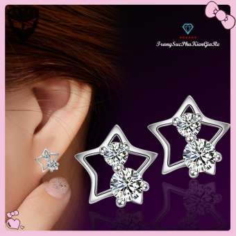 Hoa tai thời trang ngôi sao đính đá HT113