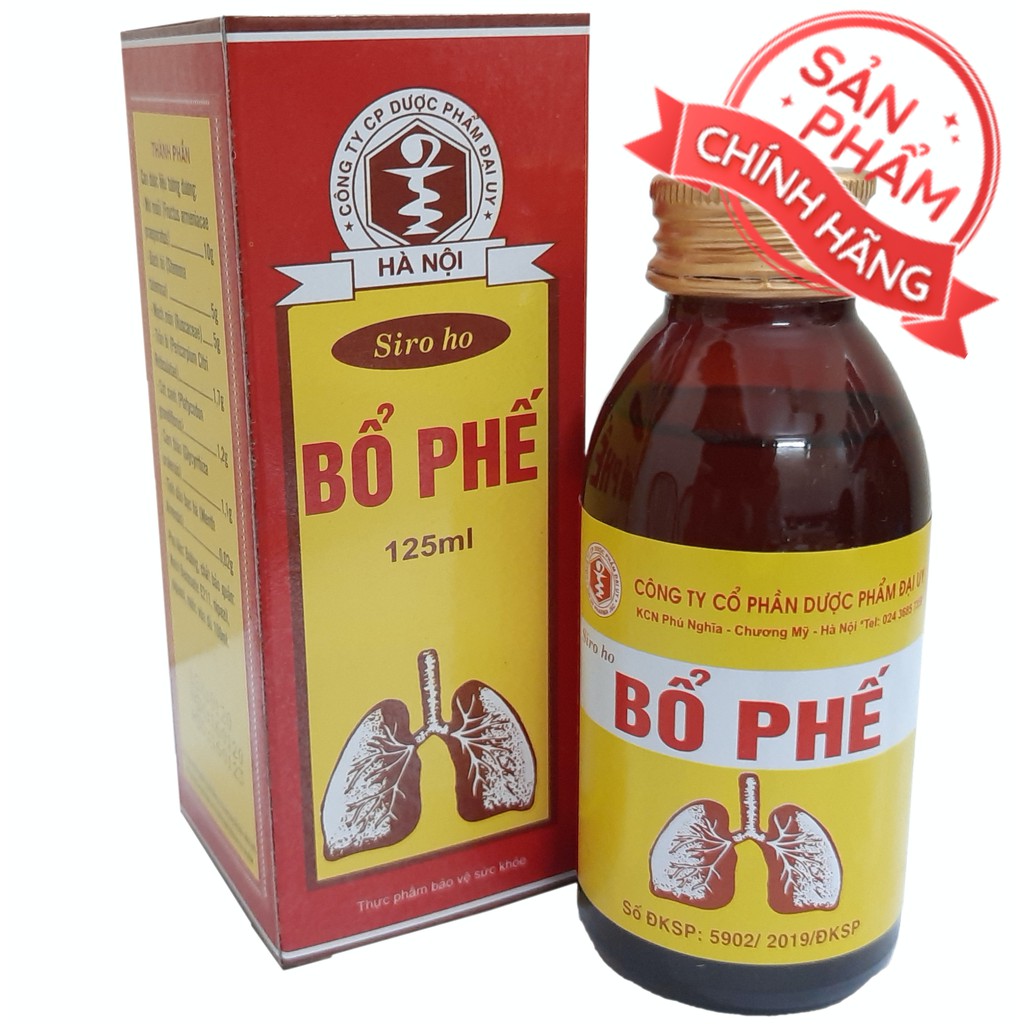 Sirô Bổ Phế Công Ty dược phẩm Đại Uy - Hỗ trợ bổ phế, hạn chế ho nhiều, giúp làm ấm đường hô hấp