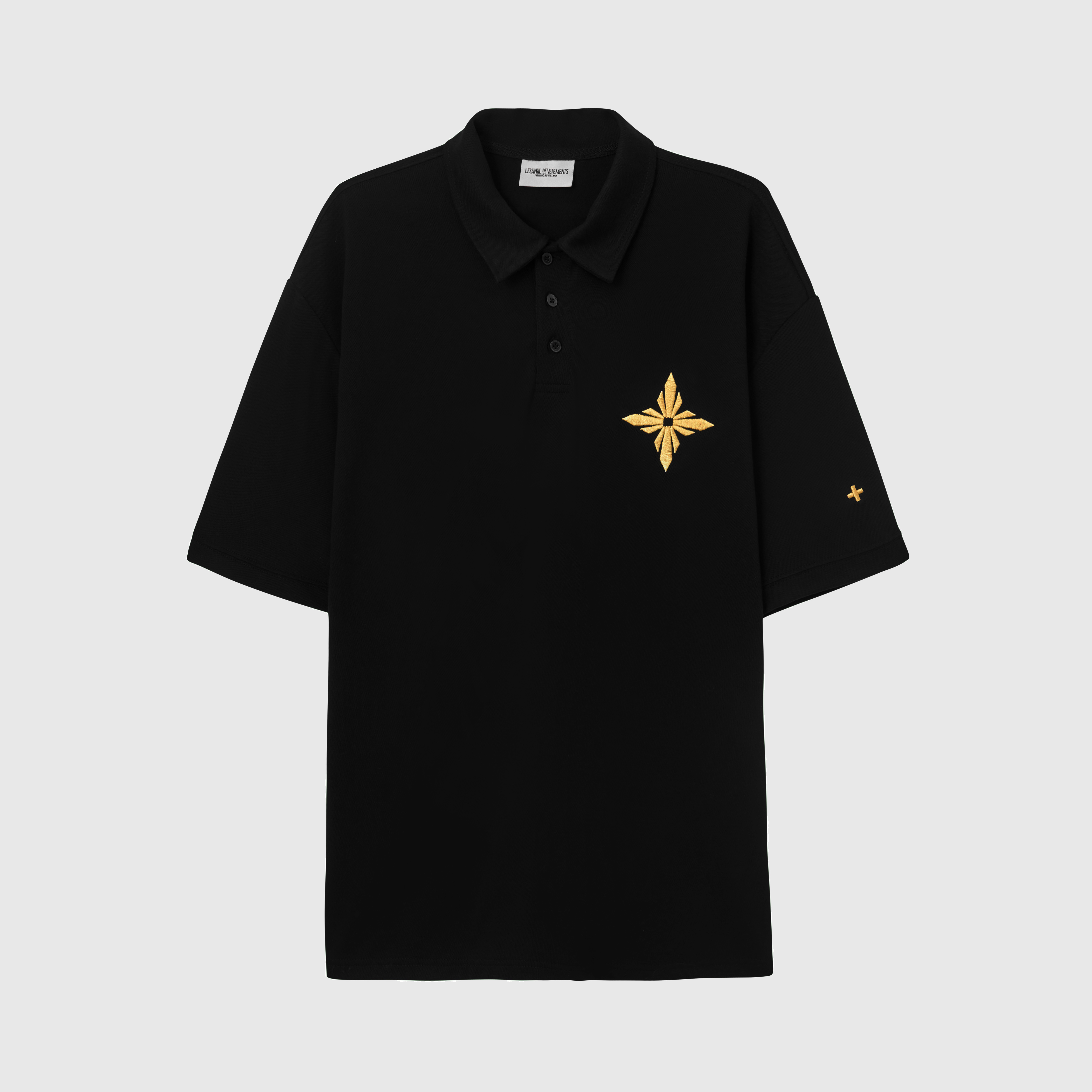 Áo thun cổ trụ Polo Shirt Brilliante màu Black Gold