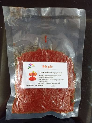 Bột gấc - nguyên liệu tự nhiên tạo màu đỏ (túi 100gr)