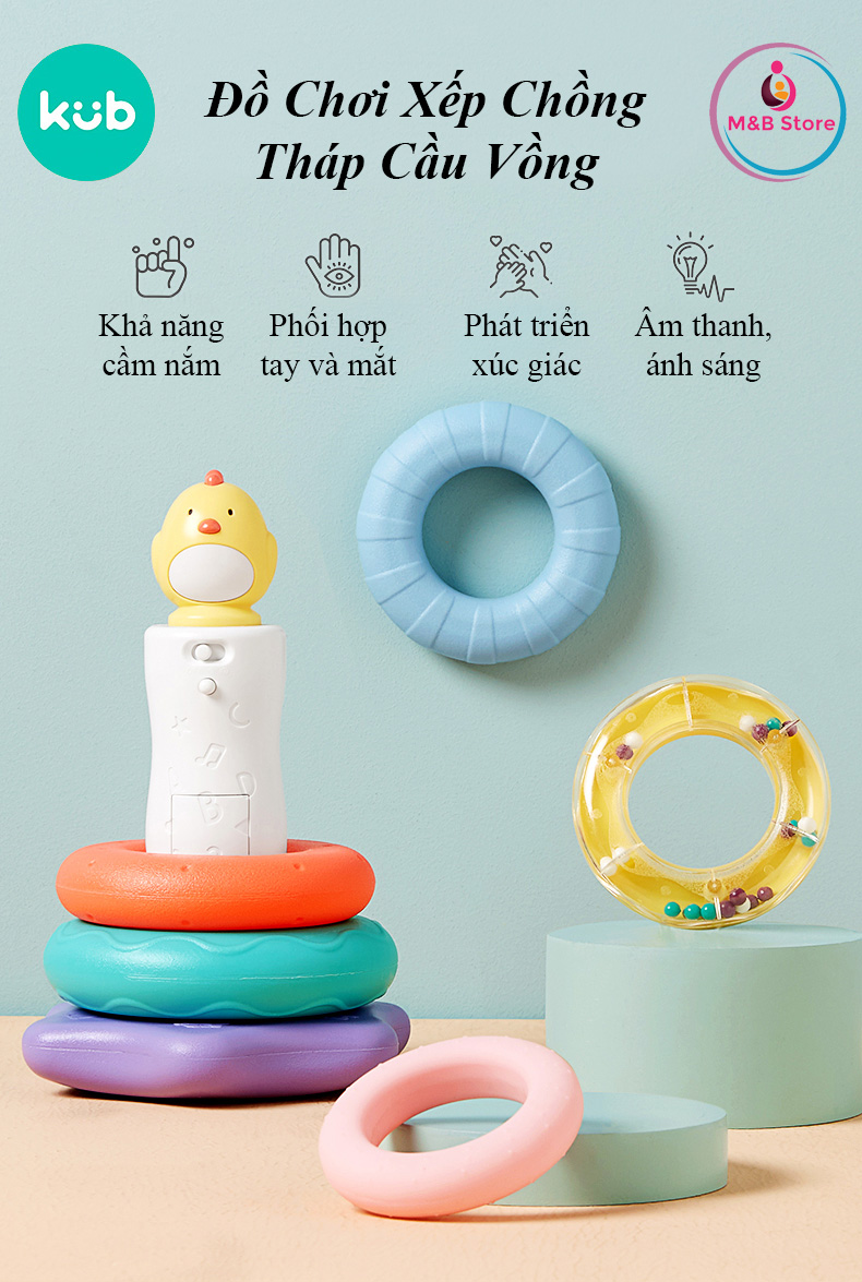Đồ chơi xếp chồng tháp cầu vòng – kub