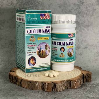 Viên uống  CALCIUM NANO LIQUID bổ sung canxi, vitamin và các khoáng chất cần thiết – Hộp 100 viên