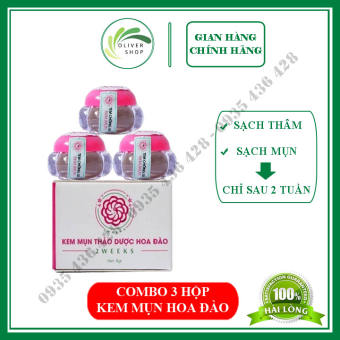 Khử mụn sạch thâm, Kem Hoa Đào chiết xuất từ thiên nhiên, chính hãng 100%