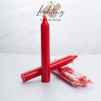 Nến thắp hương, đèn cầy đỏ thờ cúng thắp sáng size lớn bán rời 2 cây