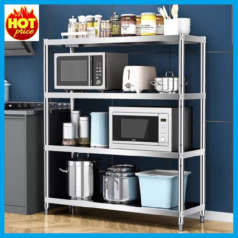Kệ để xoong nồi 4 tầng Inox 304, kích thước 60x100x35cm