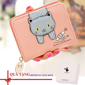 Ví / bóp nữ mini cao cấp có hộp đựng (Ví gấp)