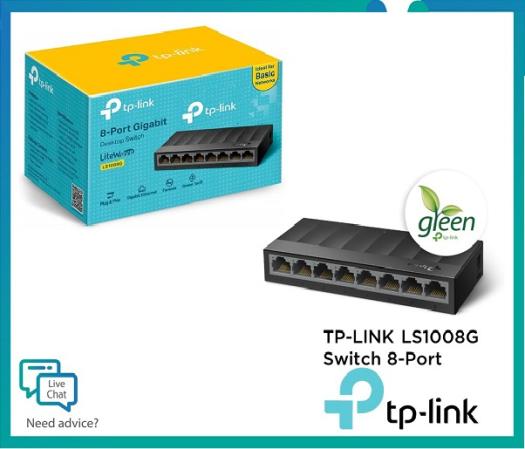 Bộ Chia Mạng 8 Cổng Gigabit TP-Link LS1008G - Switch 8 Port 10/100/1000Mbps Hàng Chính Hãng