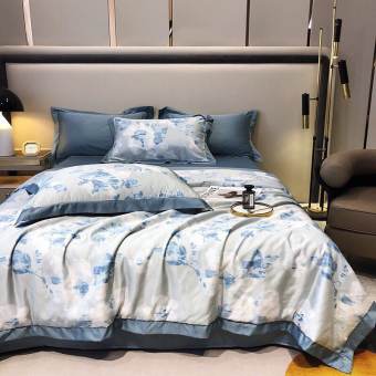 Set Chăn Ga Gối phi Lụa thái "Chăn Trần Hè" Mát Lạnh cho mùa hè "bộ 4 Món"