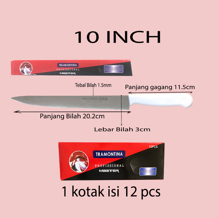 Jual ORI Brazil Pisau Sembelih Butcher Bullnose Tramontina 12” / Pisau  Butcher Tramontina 12 Inch